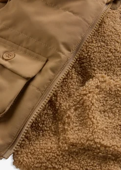 bonprix bonprix Abrigos|Partes De Arriba>Chaqueta reversible de invierno con interior suave Camel mate