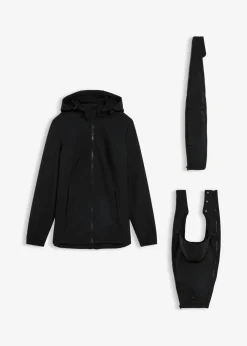 bonprix bonprix Premamá>Chaqueta softshell 4 en 1 con inserto para bebé en la parte delantera y trasera Negro