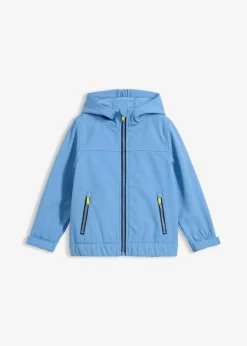 bonprix bonprix Ropa 2 A 9 Años·Novedades|Ropa 2 A 9 Años·Prendas Exteriores Y Outdoor>Chaqueta softshell con capucha resistente al viento y al agua Azul cristal