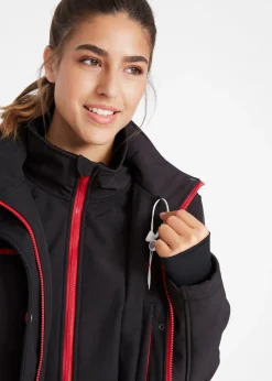 Mujer bonprix bonprix Chaqueta softshell elástica con diseño largo y tejido repelente al agua