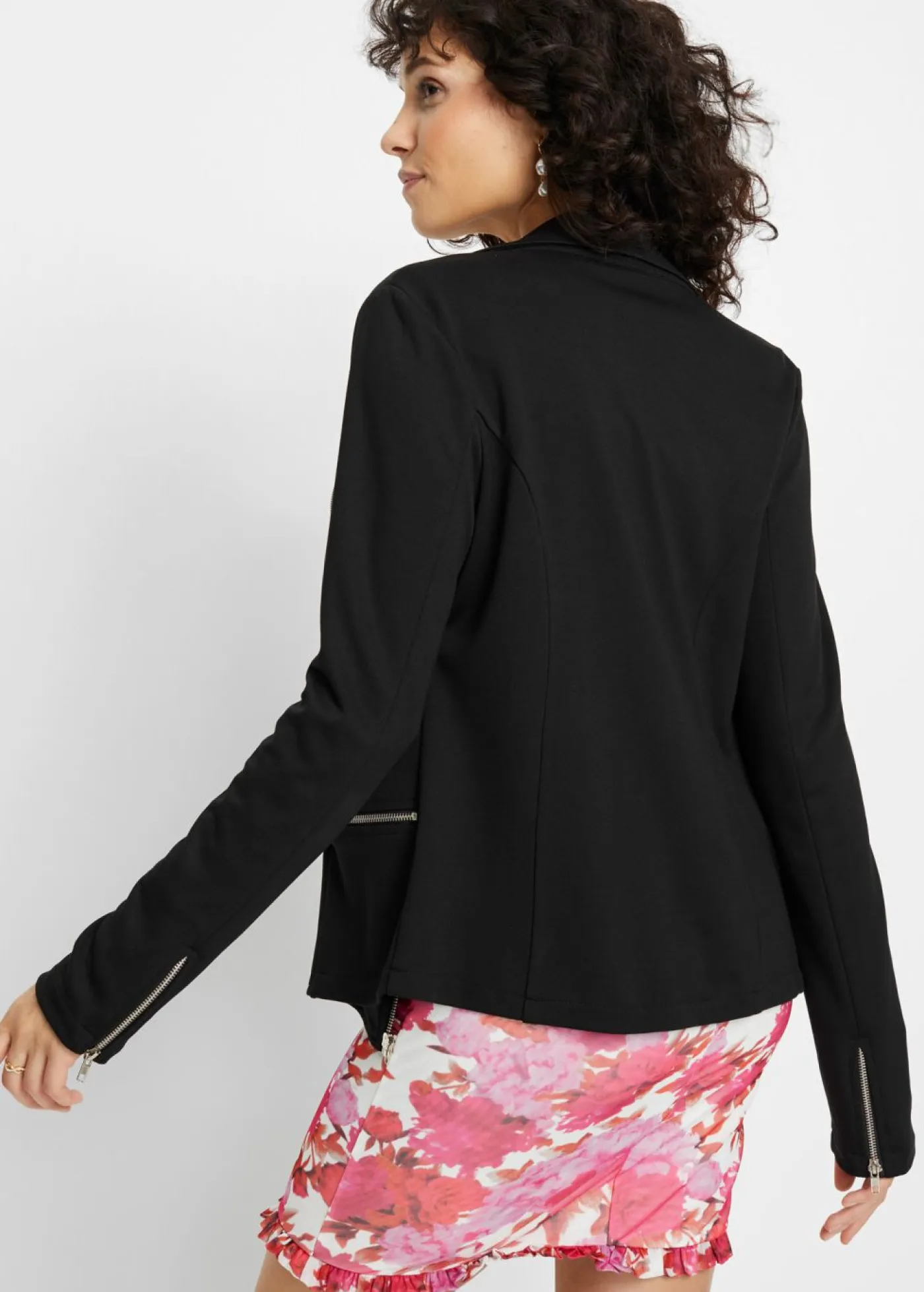 Mujer bonprix bonprix Chaqueta tipo biker de mezcla de viscosa