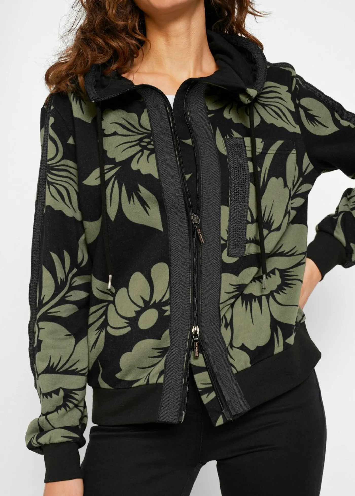 Mujer bonprix bonprix Chaqueta tipo sudadera con algodón