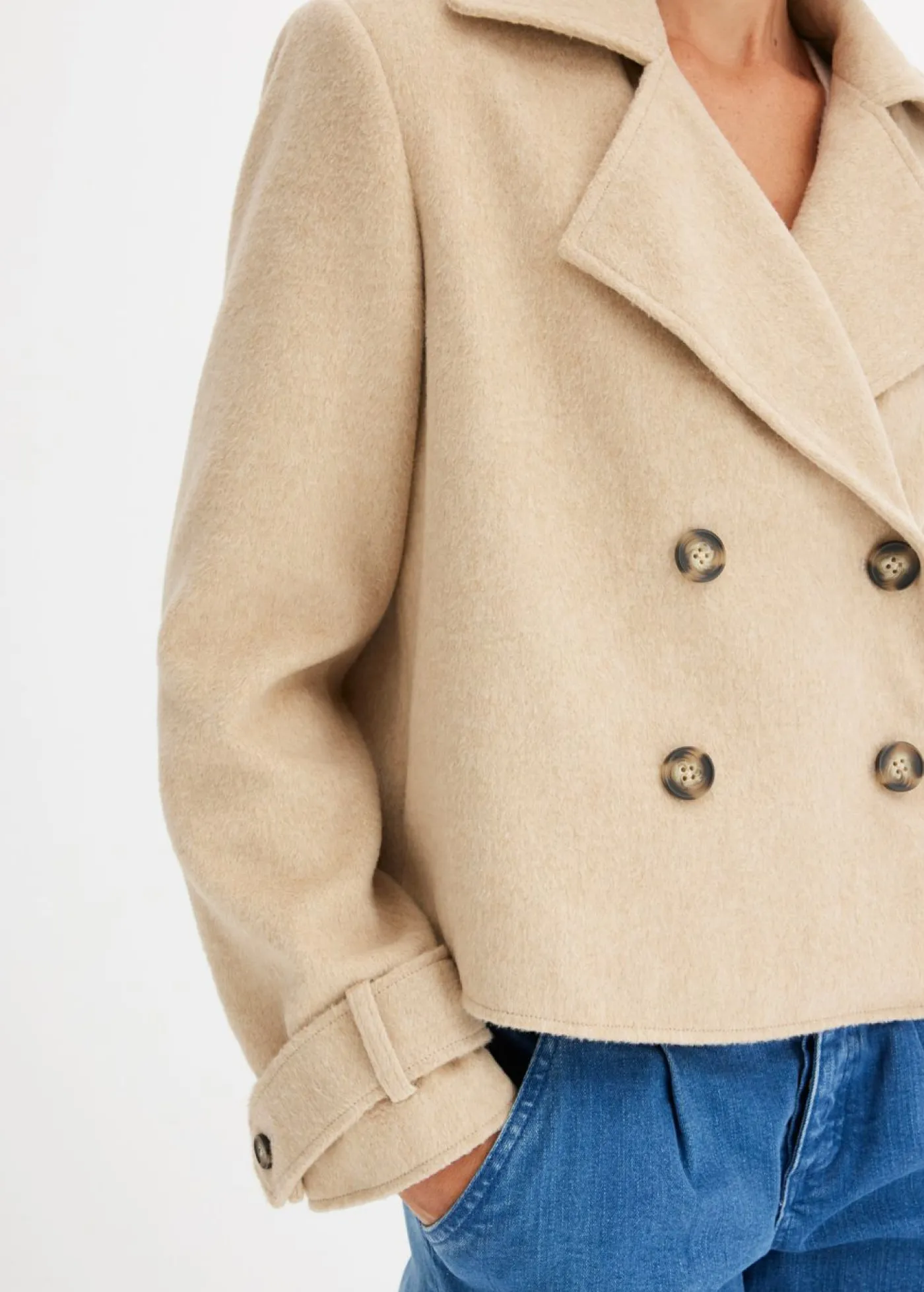 bonprix bonprix Chaquetas Y Abrigos>Chaquetón marinero Beige