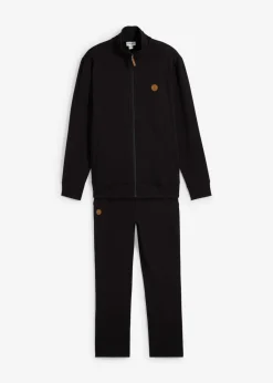 bonprix bonprix Básicos En Rebajas|Ropa Deportiva>Chándal de algodón orgánico puro (conjunto de 2 piezas) Negro