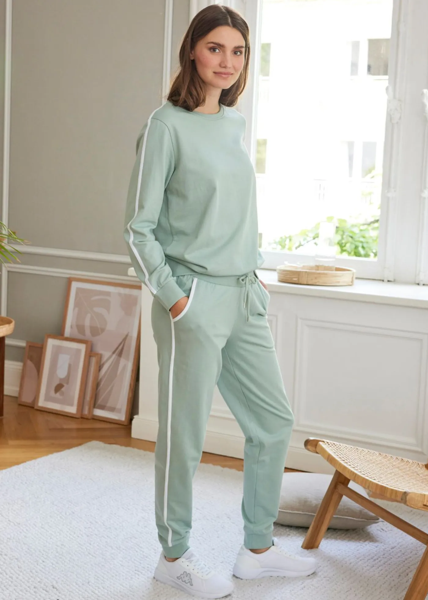 Mujer bonprix bonprix Chándal de algodón puro (conjunto de 2 piezas)