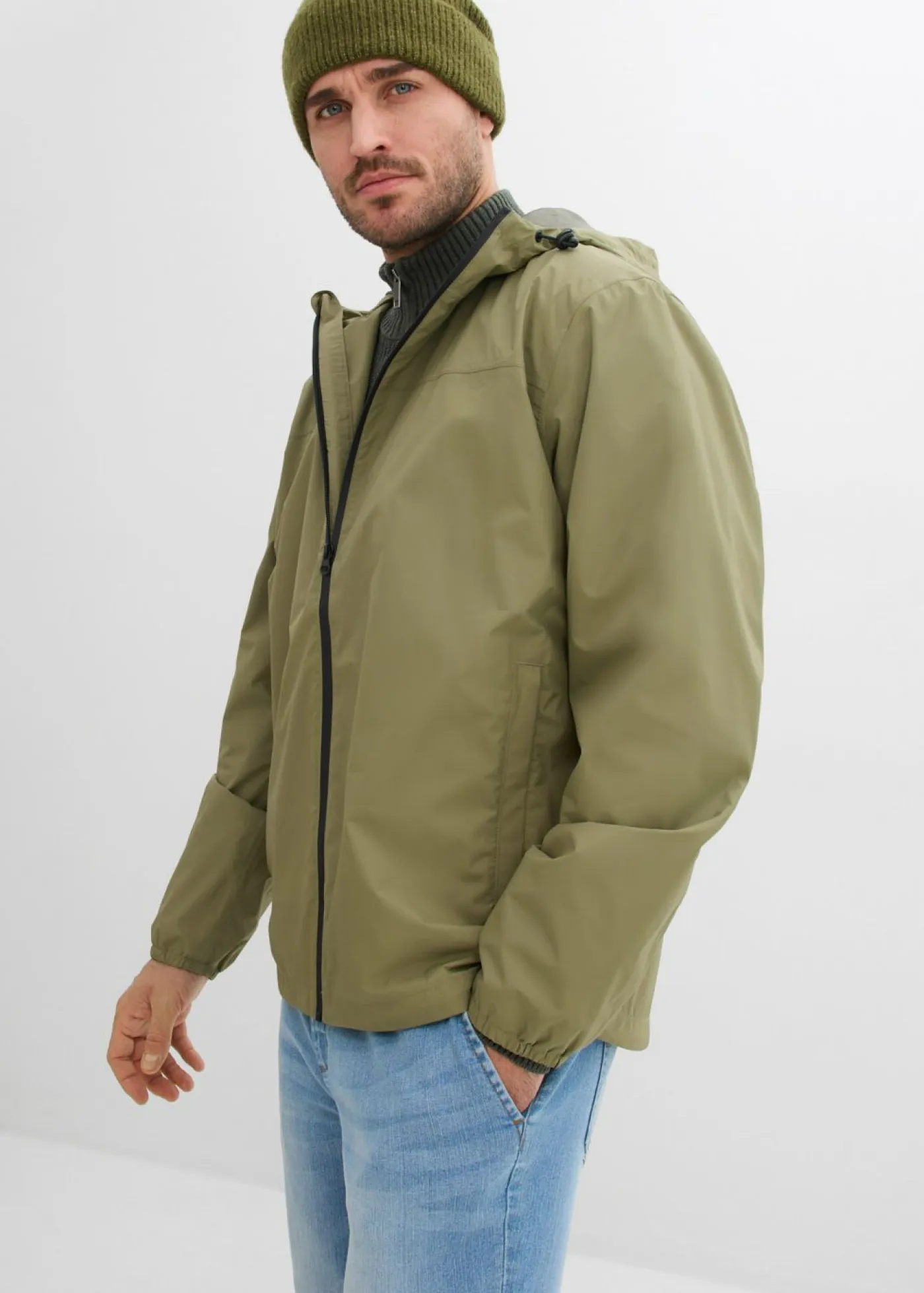 bonprix bonprix Chaquetas Y Abrigos·Chaquetas Impermeables|Chaquetas Y Abrigos·Chaquetas>Chubasquero impermeable Verde oliva