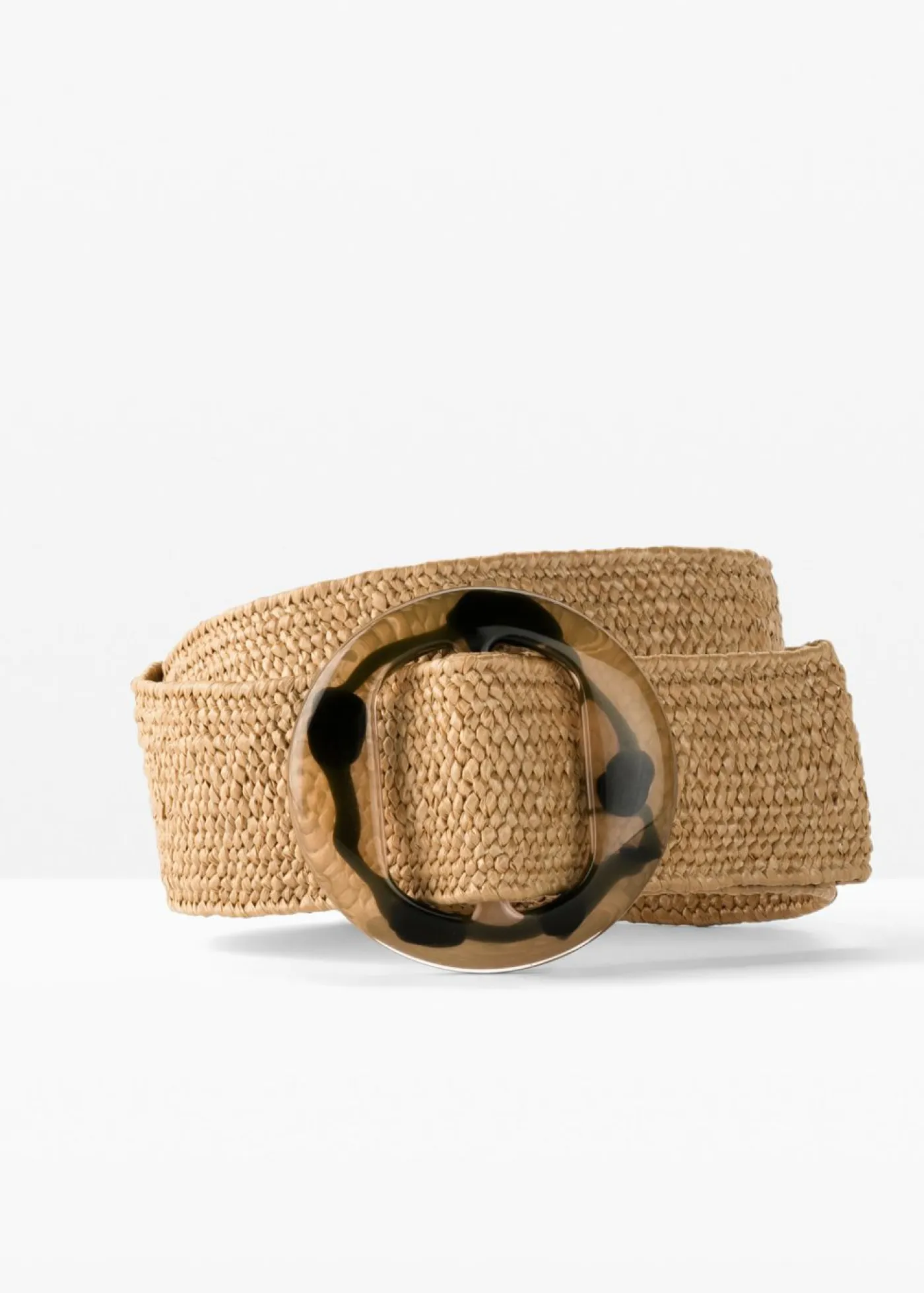 bonprix bonprix Cinturones>Cinturón con aspecto de paja Natural-marrón