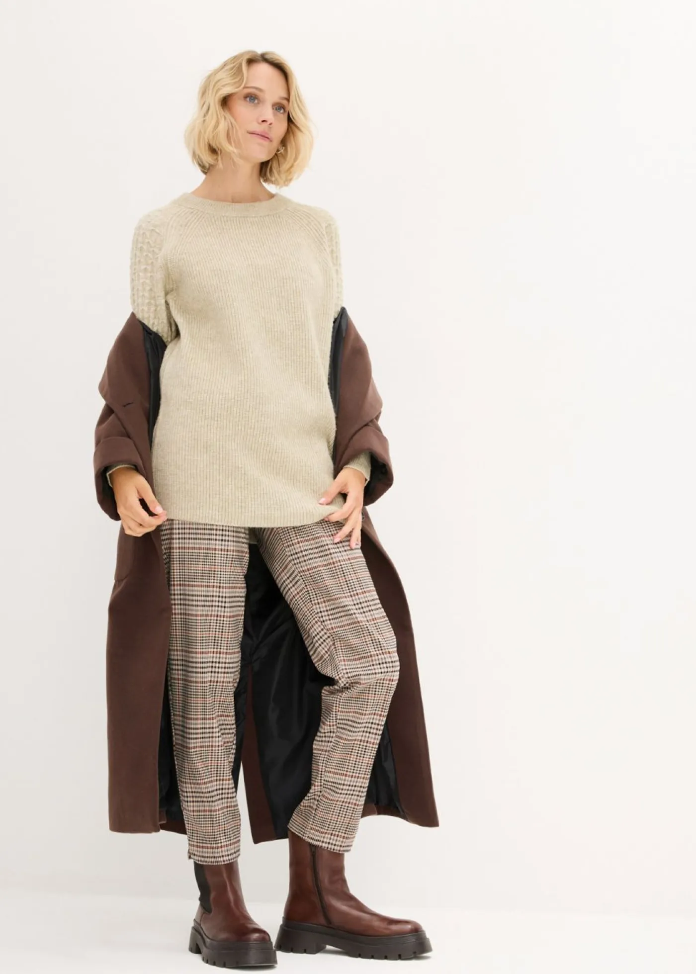 Mujer bonprix bonprix Cálido jersey premamá y de lactancia 2 en 1