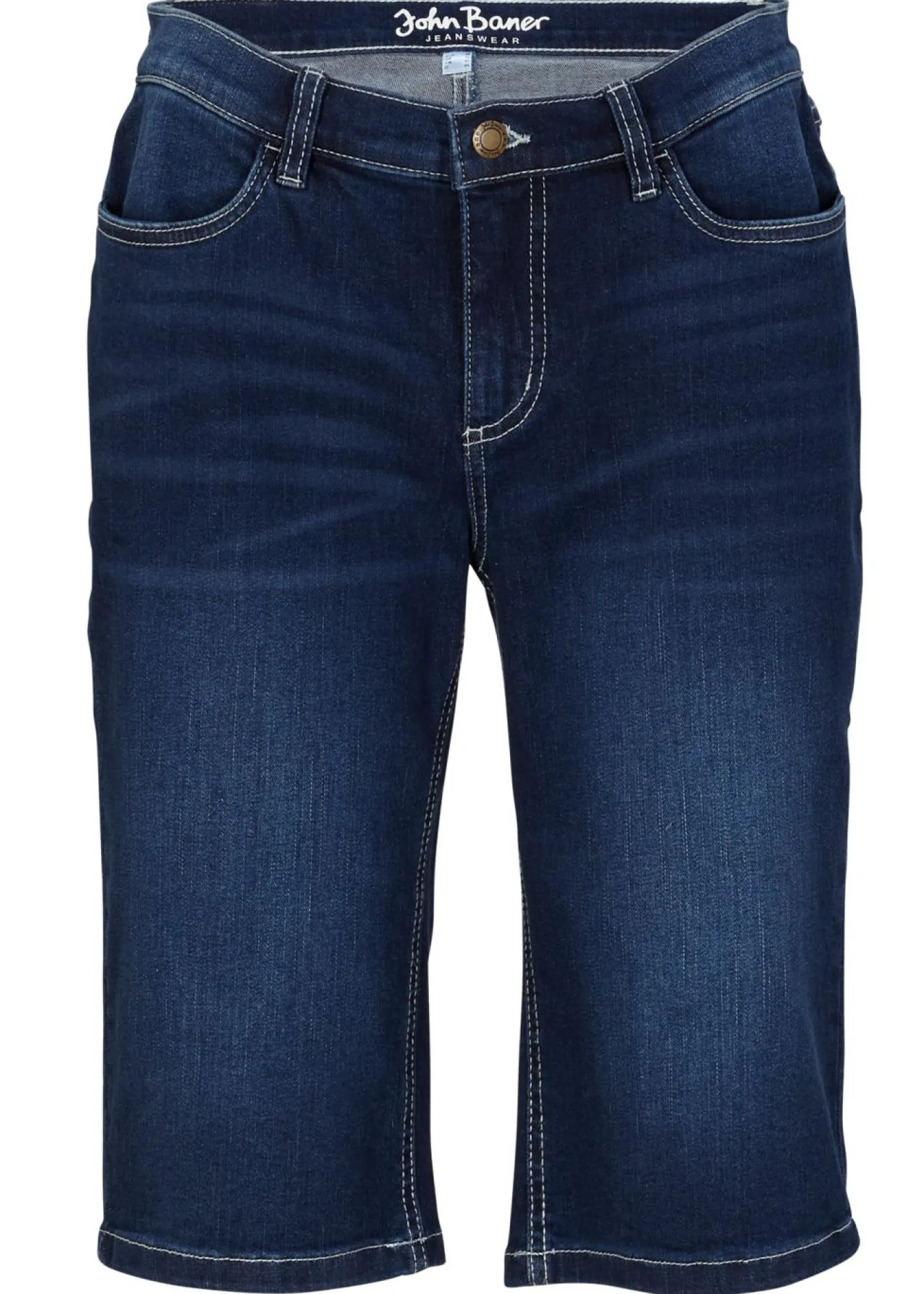 bonprix bonprix Vaqueros>Cómoda bermuda vaquera elástica Denim desgastado
