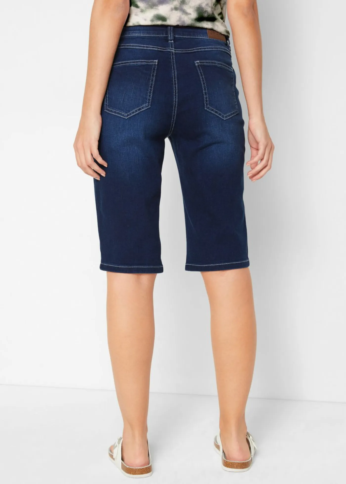 bonprix bonprix Vaqueros>Cómoda bermuda vaquera elástica Denim desgastado