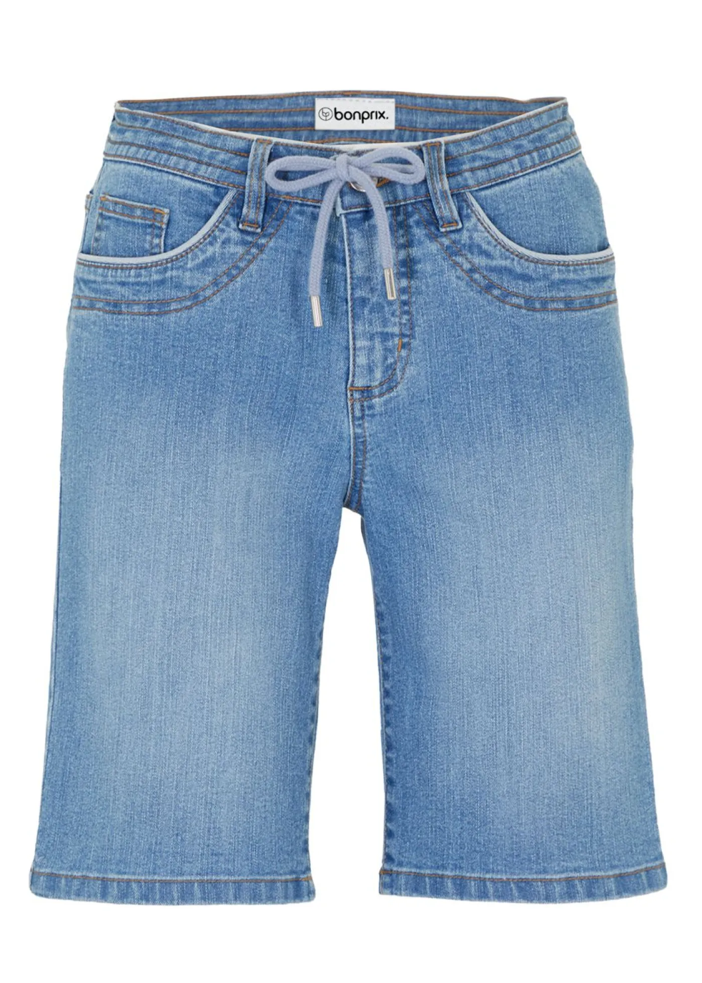 Mujer bonprix bonprix Cómodas bermudas vaqueras elásticas con cordón