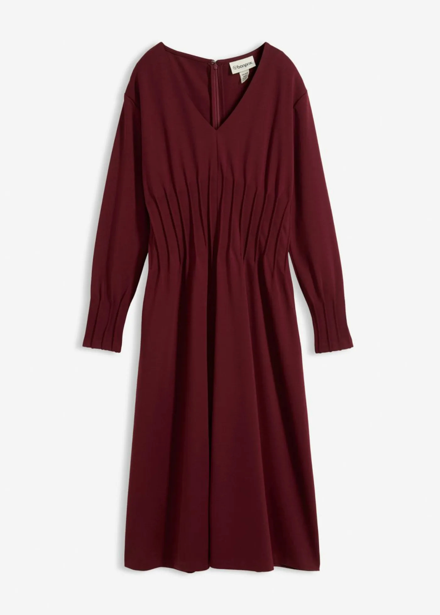 Mujer bonprix bonprix Cómodo vestido de mezcla de viscosa con pinzas decorativas