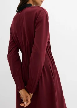 Mujer bonprix bonprix Cómodo vestido de mezcla de viscosa con pinzas decorativas