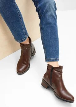 bonprix Rieker Zapatos De Marca·Rieker|Botas De Pelo>Cómodos botines Rieker con plantilla acolchada marrón