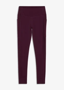 bonprix bonprix Ropa Deportiva|Pantalones>Cómodos leggings deportivos con bolsillo para móvil y material de secado rápido morado intenso