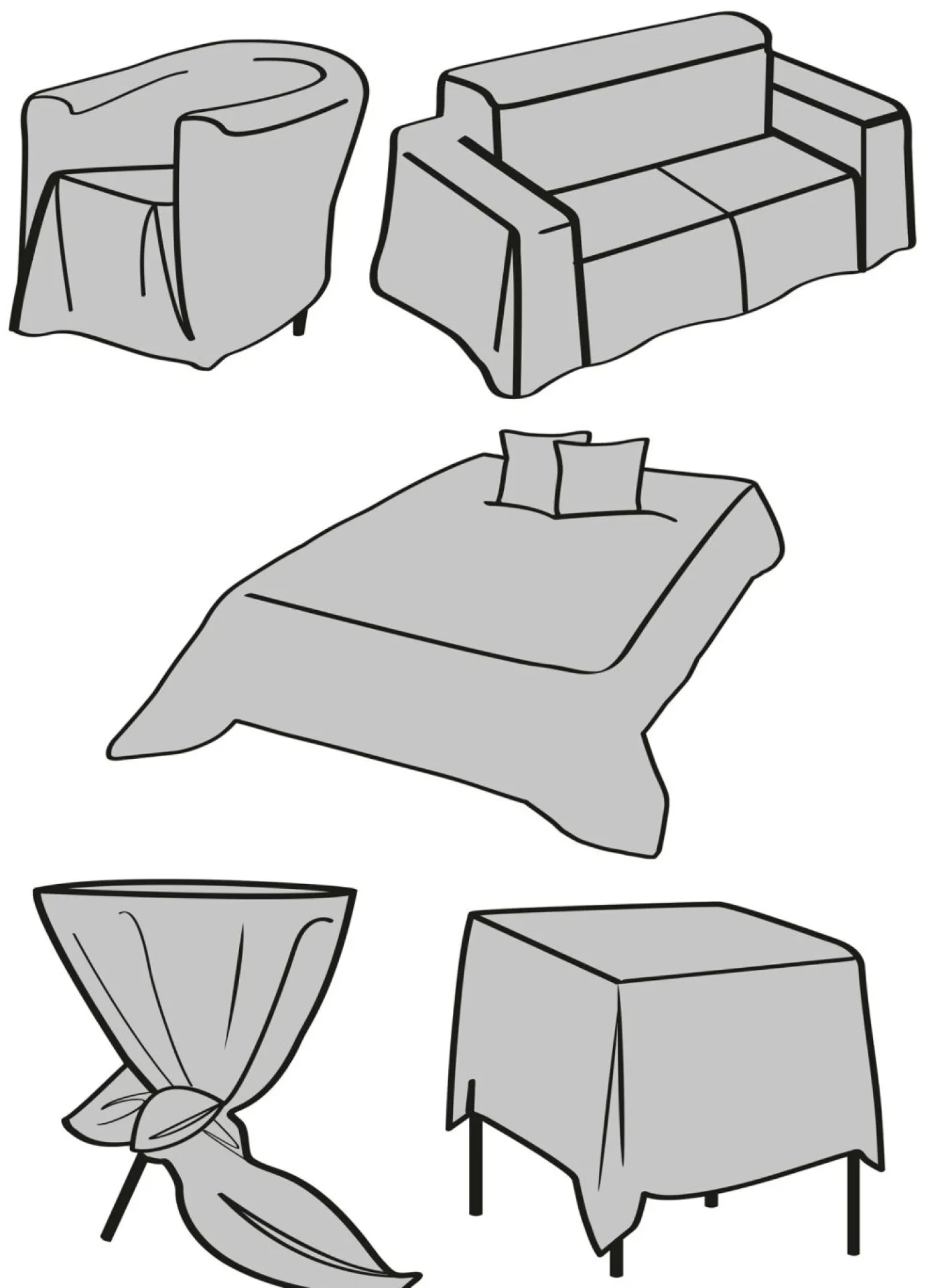 bonprix bonprix Muebles De Dormitorio·Colchas Y Mantas|Vajilla>Colcha Gris