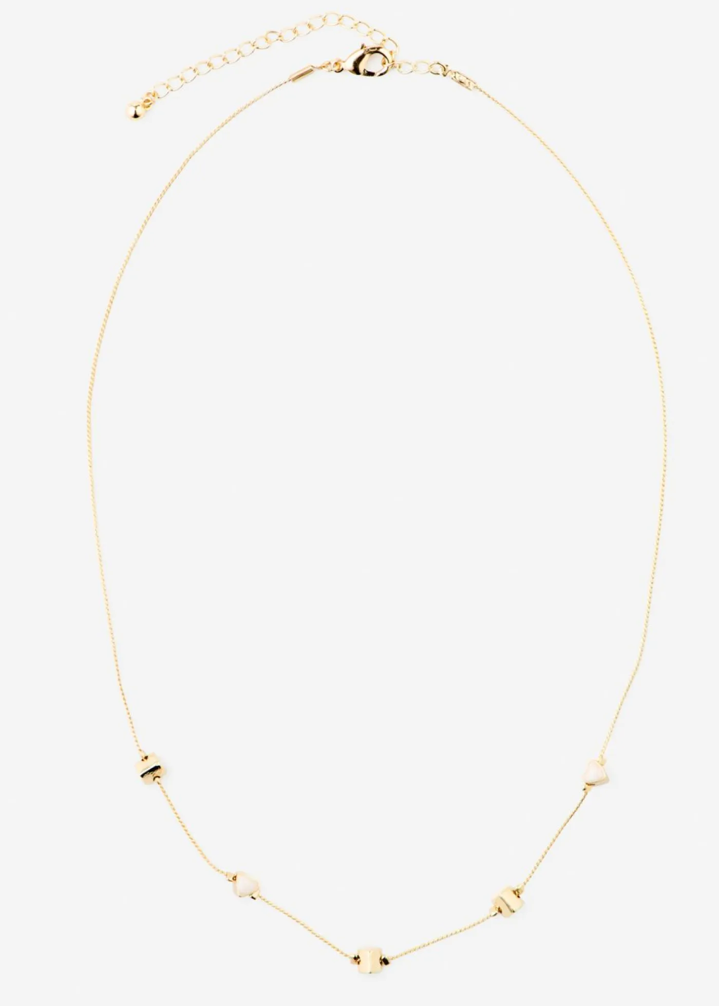 bonprix bonprix Joyería>Collar con colgantes en forma de corazón oro metálico-crema