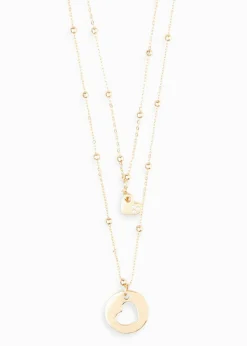 Mujer bonprix bonprix Collares (2 piezas) con colgantes en forma de corazón
