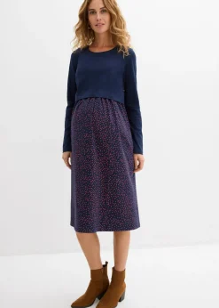 Mujer bonprix bonprix Conjunto 3 en 1 compuesto por vestido premamá y camiseta de algodón orgánico (2 piezas)