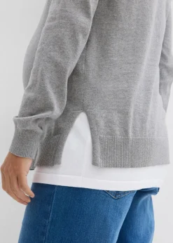 Mujer bonprix bonprix Conjunto 3 en 1 compuesto por jersey premamá y top de lactancia de punto de algodón