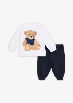 Niños bonprix bonprix Conjunto de camiseta polar y pantalón de algodón orgánico (2 piezas)