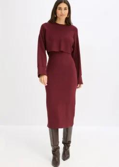 Mujer bonprix bonprix Conjunto de vestido de punto (2 piezas)