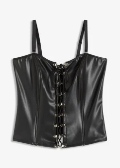 Mujer bonprix bonprix Corsé con cordones y efecto mojado