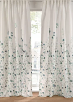 bonprix bonprix Muebles De Sala De Estar·Cortinas De Salón|Cortinas Para Dormitorio>Cortina Blanco-verde