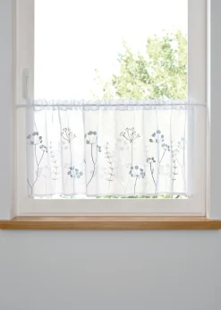 bonprix bonprix Primavera|Visillos>Cortina con bordado Blanco-gris
