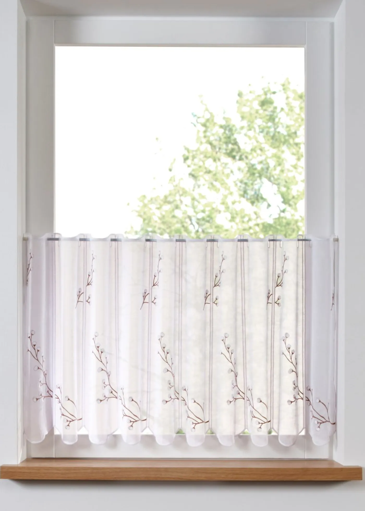 bonprix bonprix Visillos>Cortina con bordado Blanco