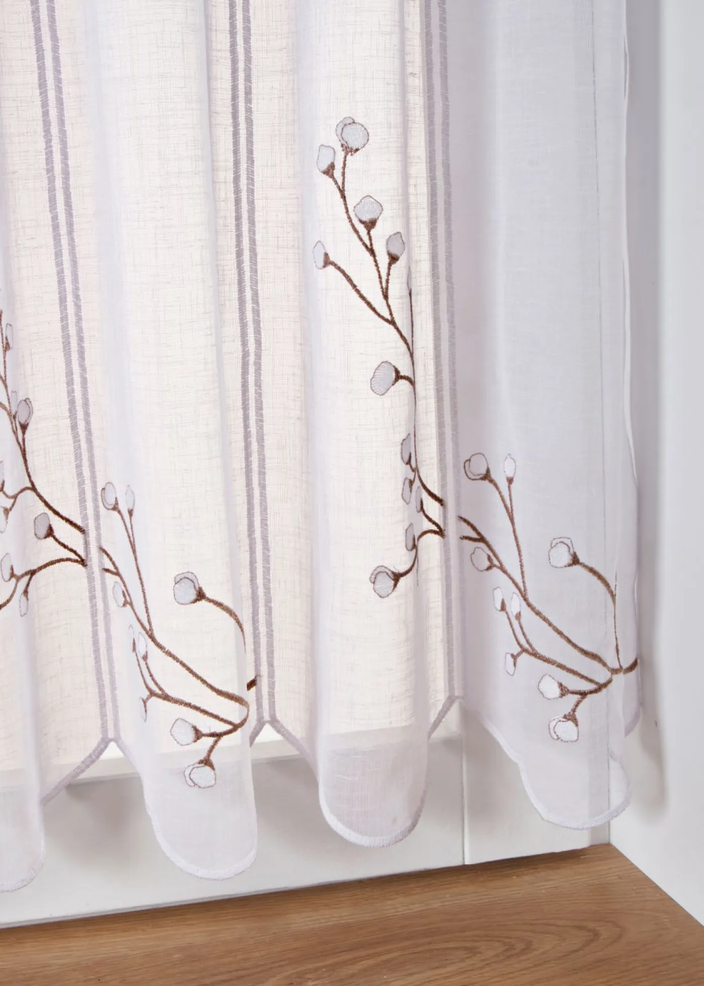 bonprix bonprix Visillos>Cortina con bordado Blanco