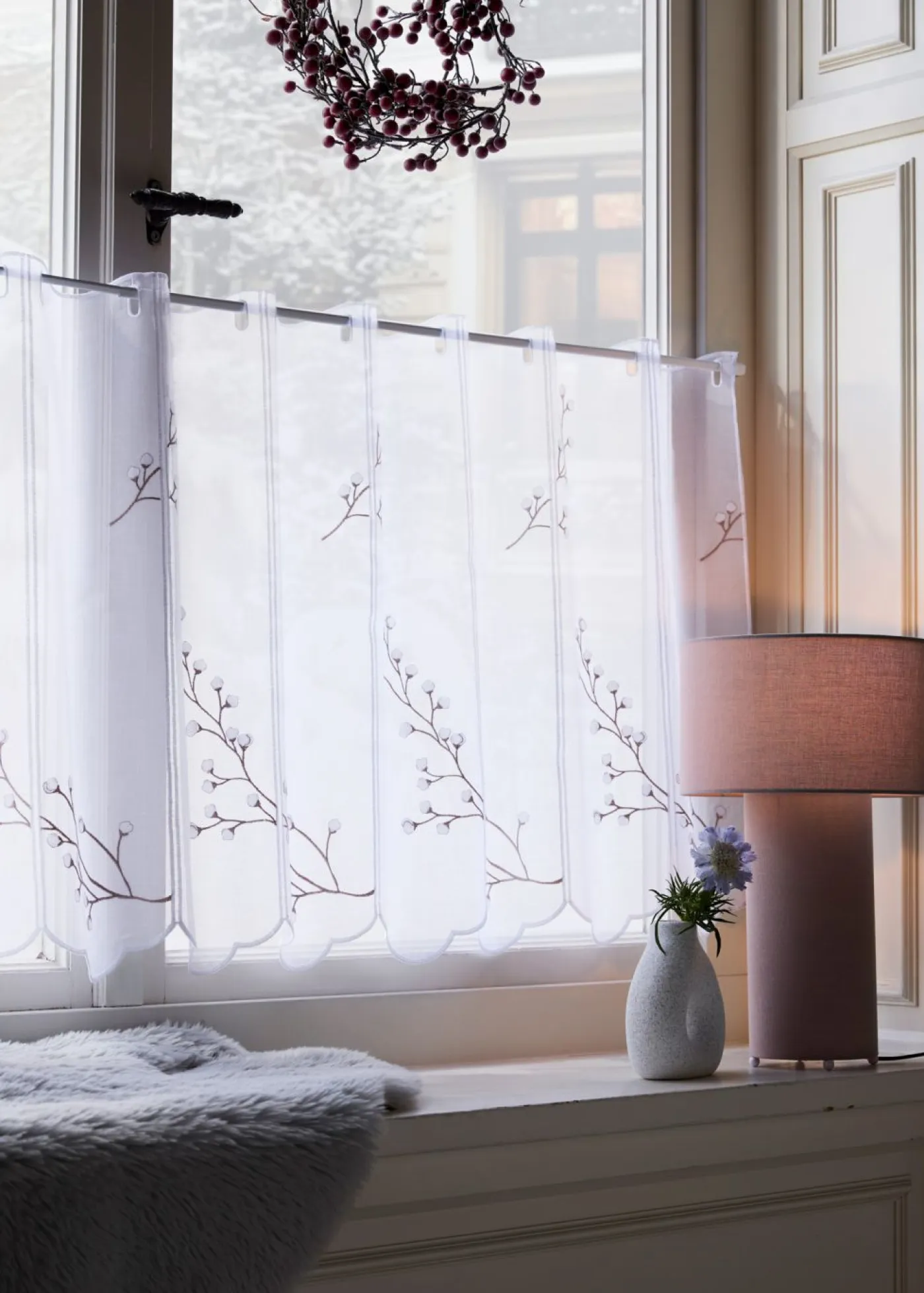 bonprix bonprix Visillos>Cortina con bordado Blanco