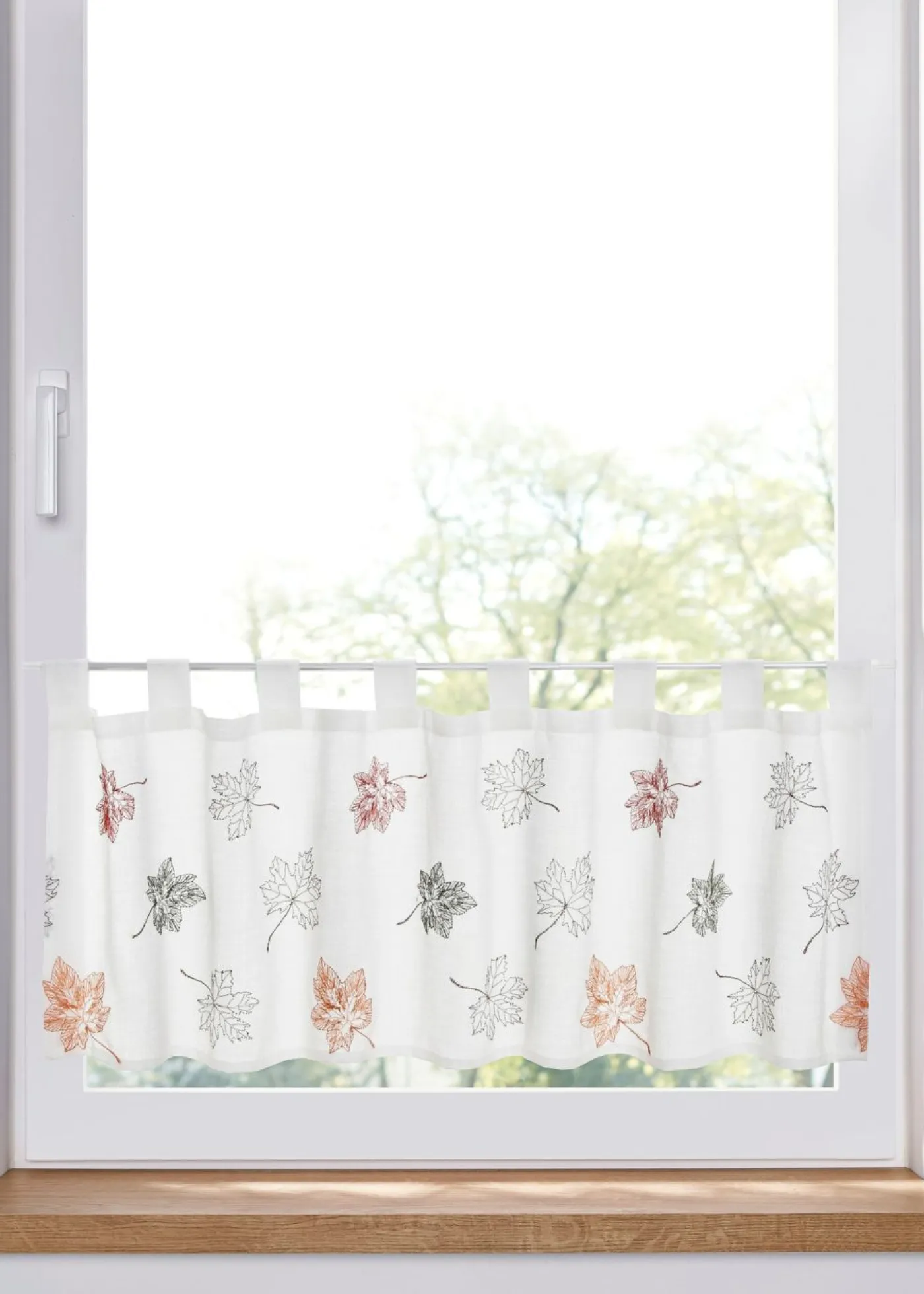 bonprix bonprix Cortina con bordado de hojas