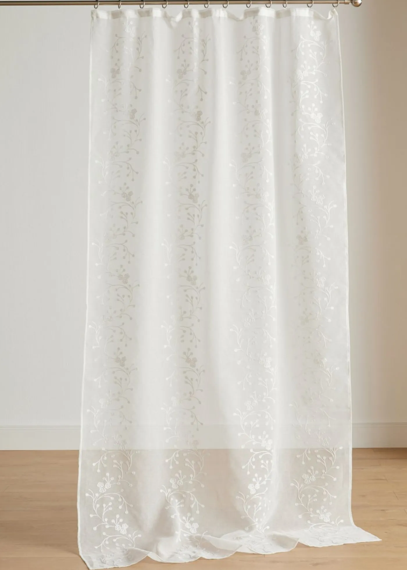 bonprix bonprix Muebles De Comedor·Cortinas Y Estores|Muebles De Sala De Estar·Cortinas De Salón>Cortina con bordado (1 unidad) Blanco