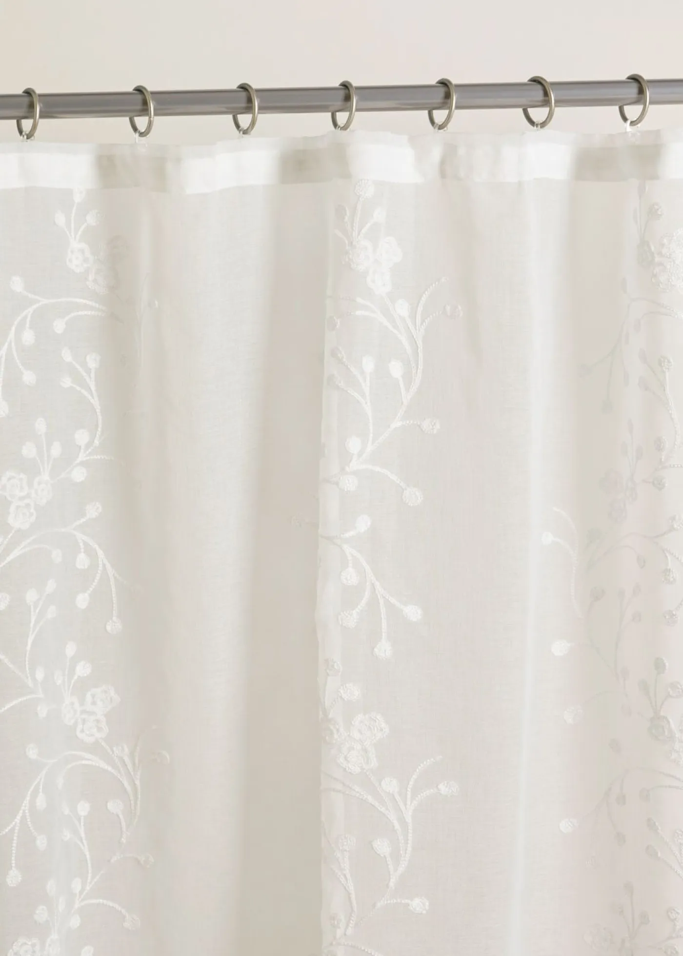 bonprix bonprix Muebles De Comedor·Cortinas Y Estores|Muebles De Sala De Estar·Cortinas De Salón>Cortina con bordado (1 unidad) Blanco