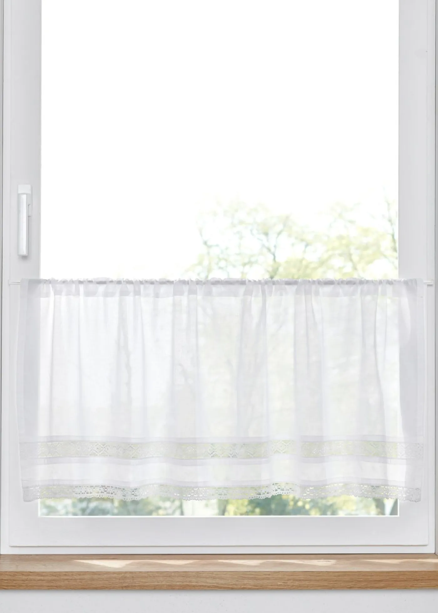 bonprix bonprix Cortina con borde de encaje