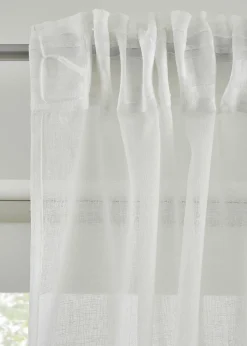 bonprix bonprix Muebles De Sala De Estar·Cortinas De Salón|Cortinas Para Dormitorio>Cortina con estampado de hojas (1 unidad) Verde-blanco