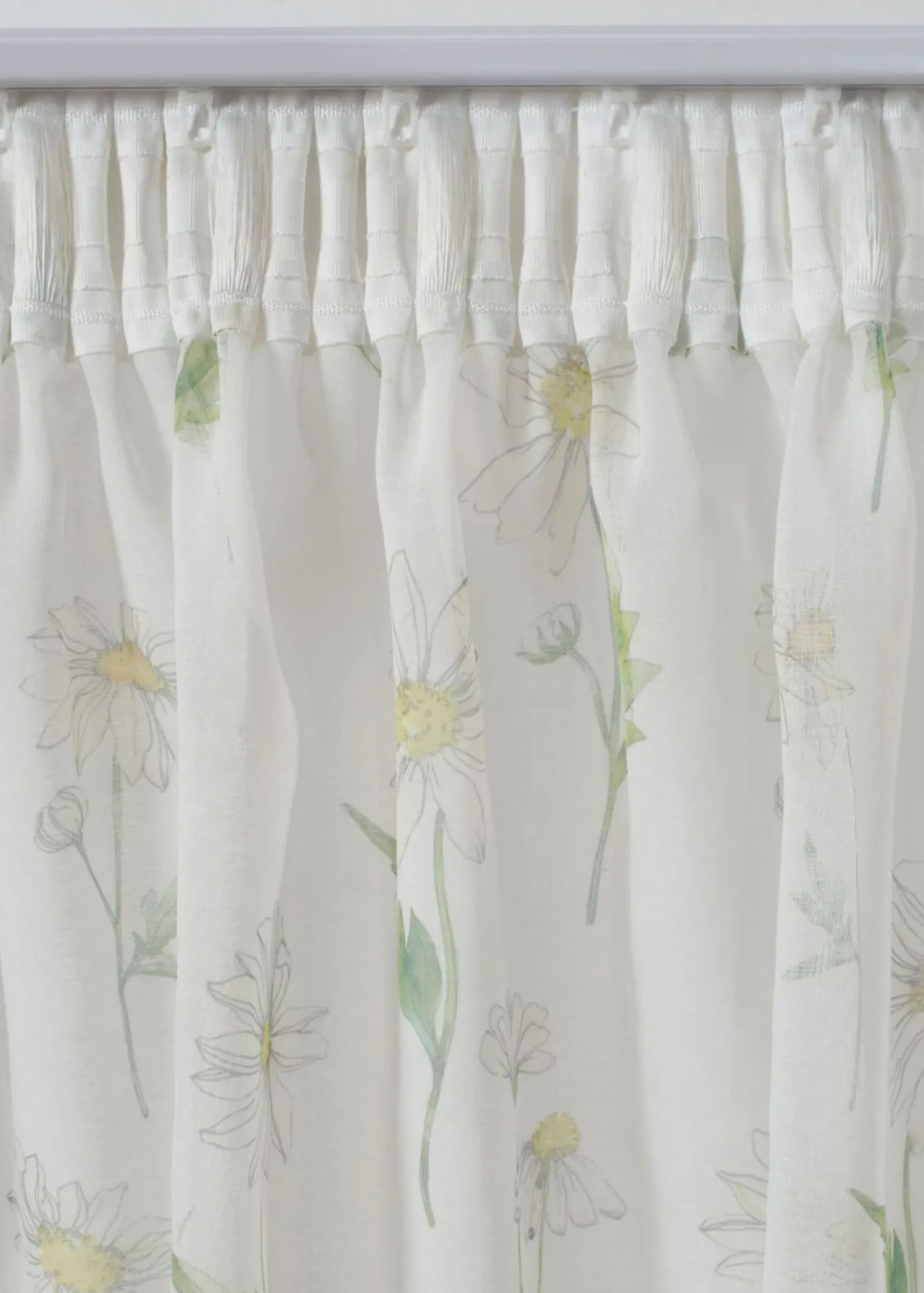 bonprix bonprix Muebles De Comedor·Cortinas Y Estores|Muebles De Sala De Estar·Cortinas De Salón>Cortina con estampado de flores (1 unidad) Blanco-verde