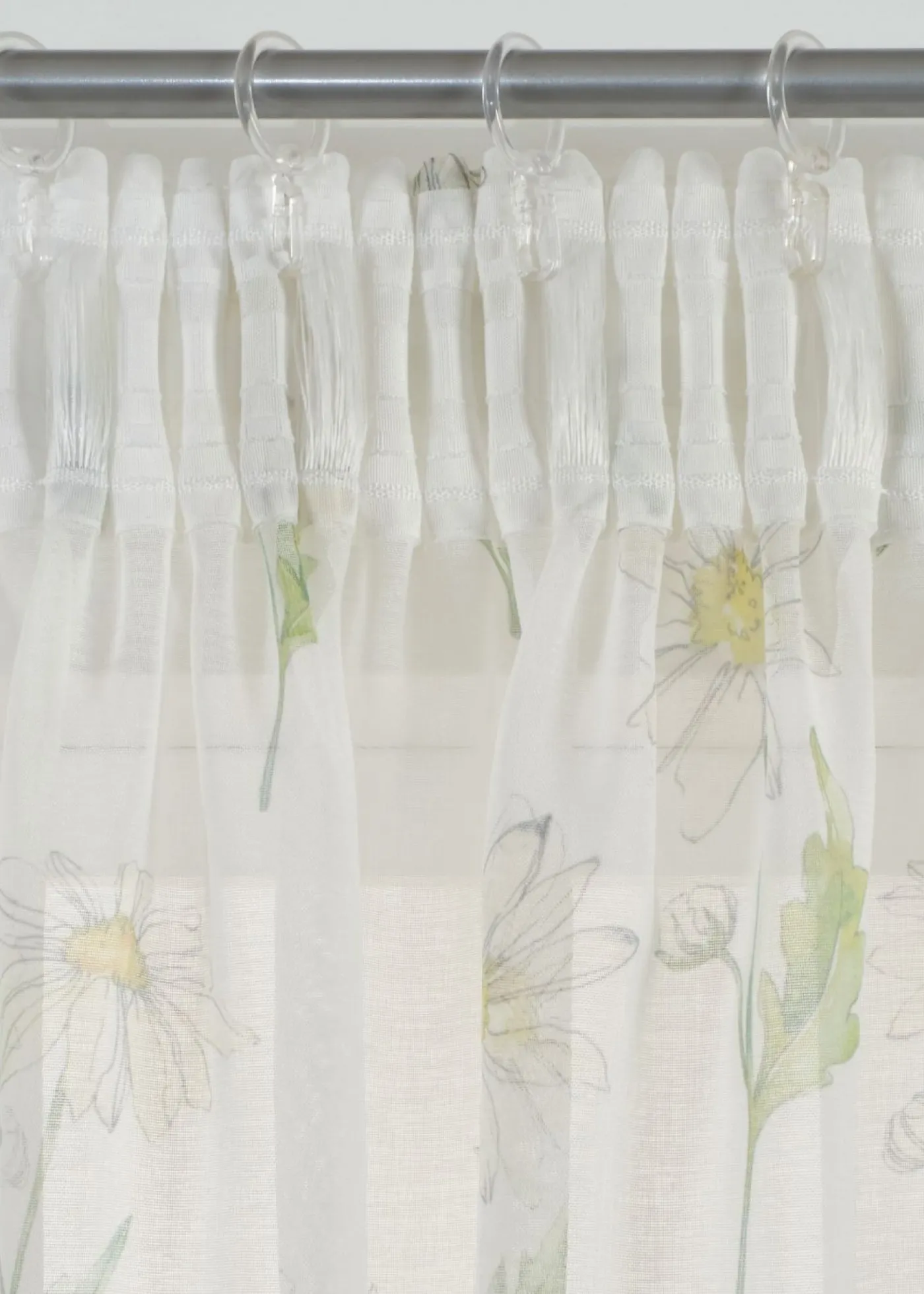 bonprix bonprix Muebles De Comedor·Cortinas Y Estores|Muebles De Sala De Estar·Cortinas De Salón>Cortina con estampado de flores (1 unidad) Blanco-verde