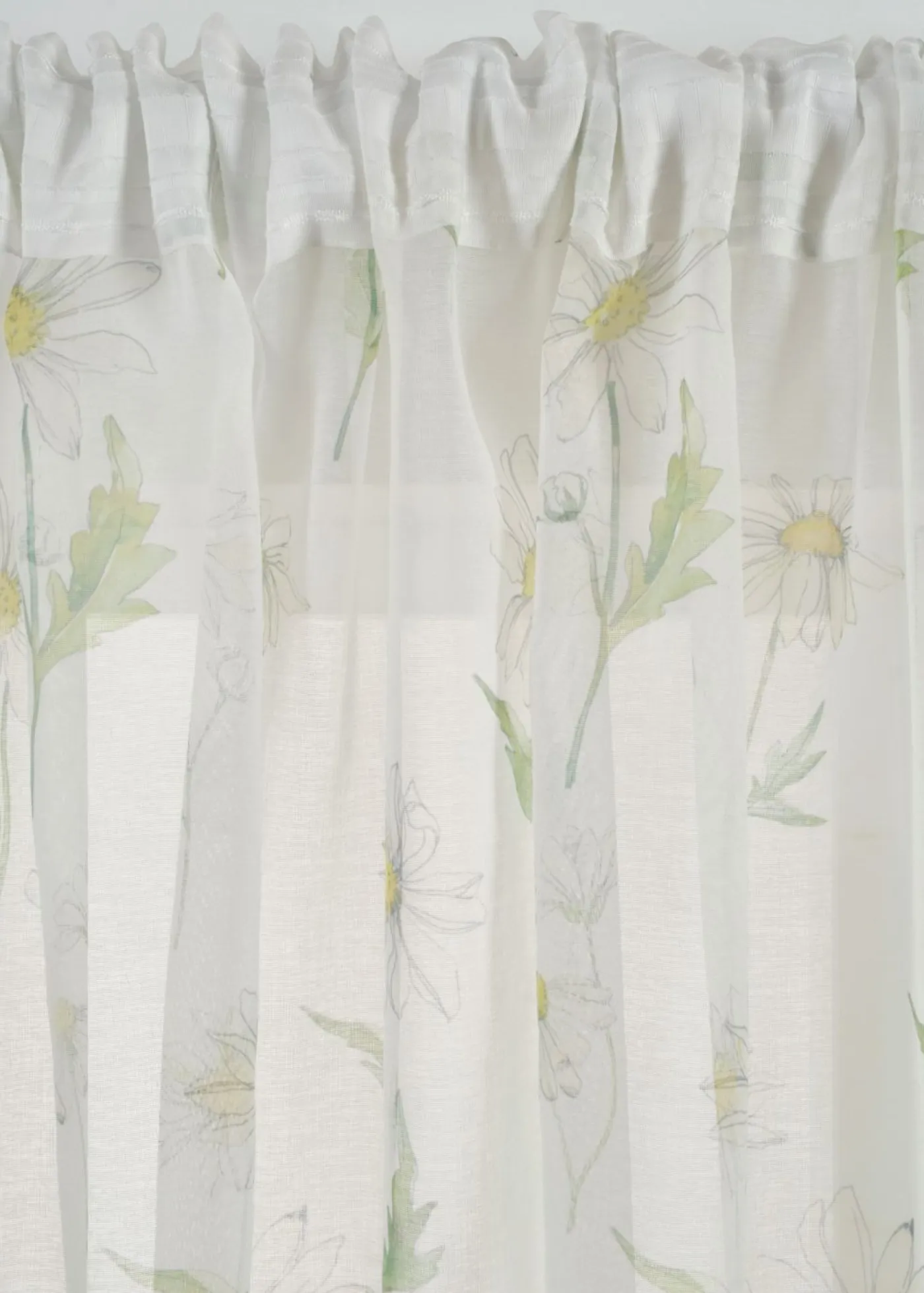 bonprix bonprix Muebles De Comedor·Cortinas Y Estores|Muebles De Sala De Estar·Cortinas De Salón>Cortina con estampado de flores (1 unidad) Blanco-verde