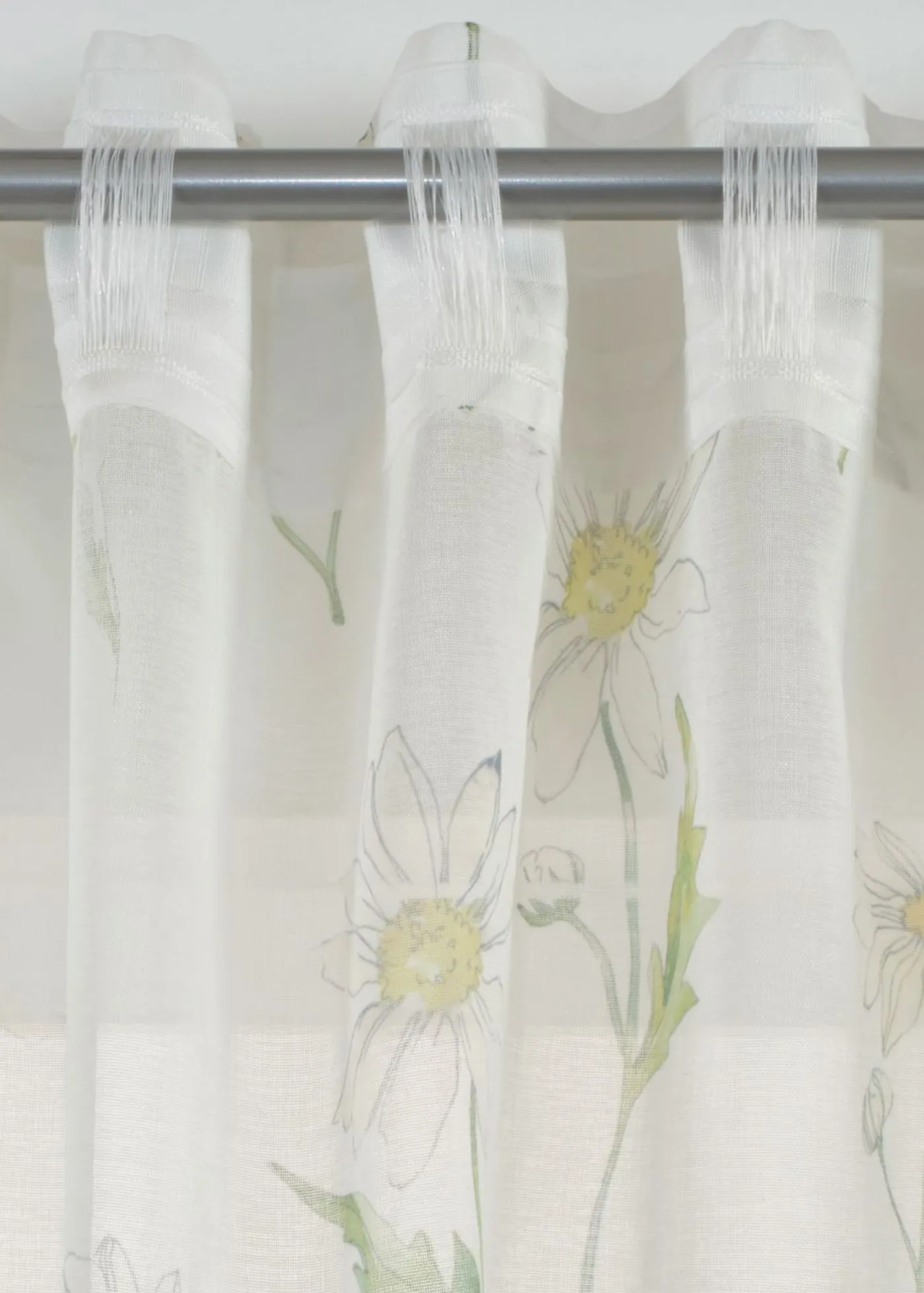 bonprix bonprix Muebles De Comedor·Cortinas Y Estores|Muebles De Sala De Estar·Cortinas De Salón>Cortina con estampado de flores (1 unidad) Blanco-verde