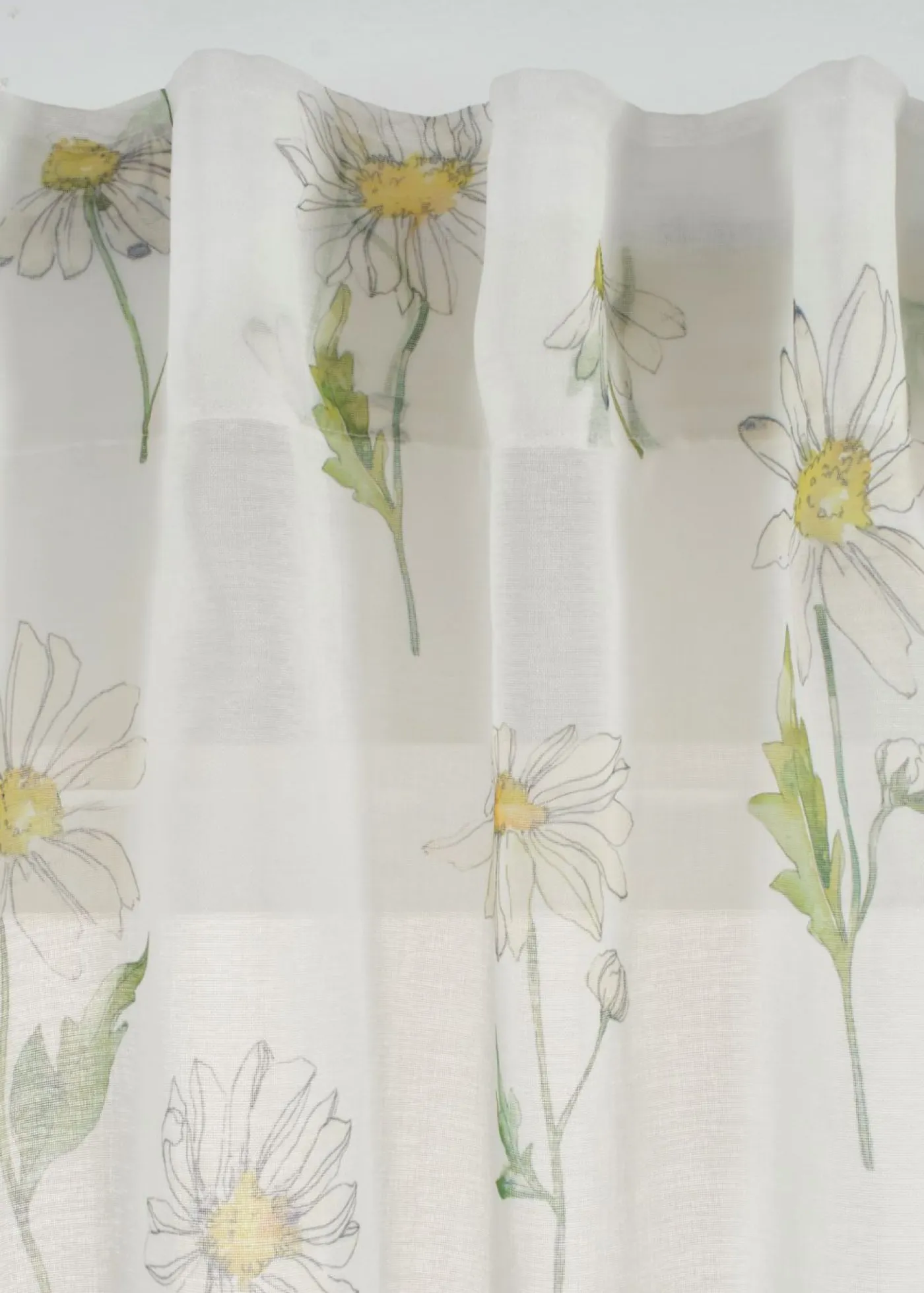 bonprix bonprix Muebles De Comedor·Cortinas Y Estores|Muebles De Sala De Estar·Cortinas De Salón>Cortina con estampado de flores (1 unidad) Blanco-verde