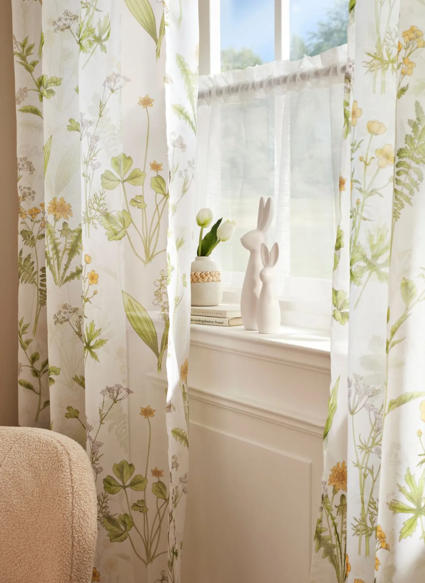 bonprix bonprix Cortina con estampado floral (1 unidad)