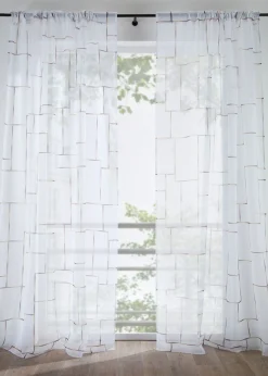 bonprix bonprix Todas Las Cortinas>Cortina con estampado (1 unidad) Crema-marrón