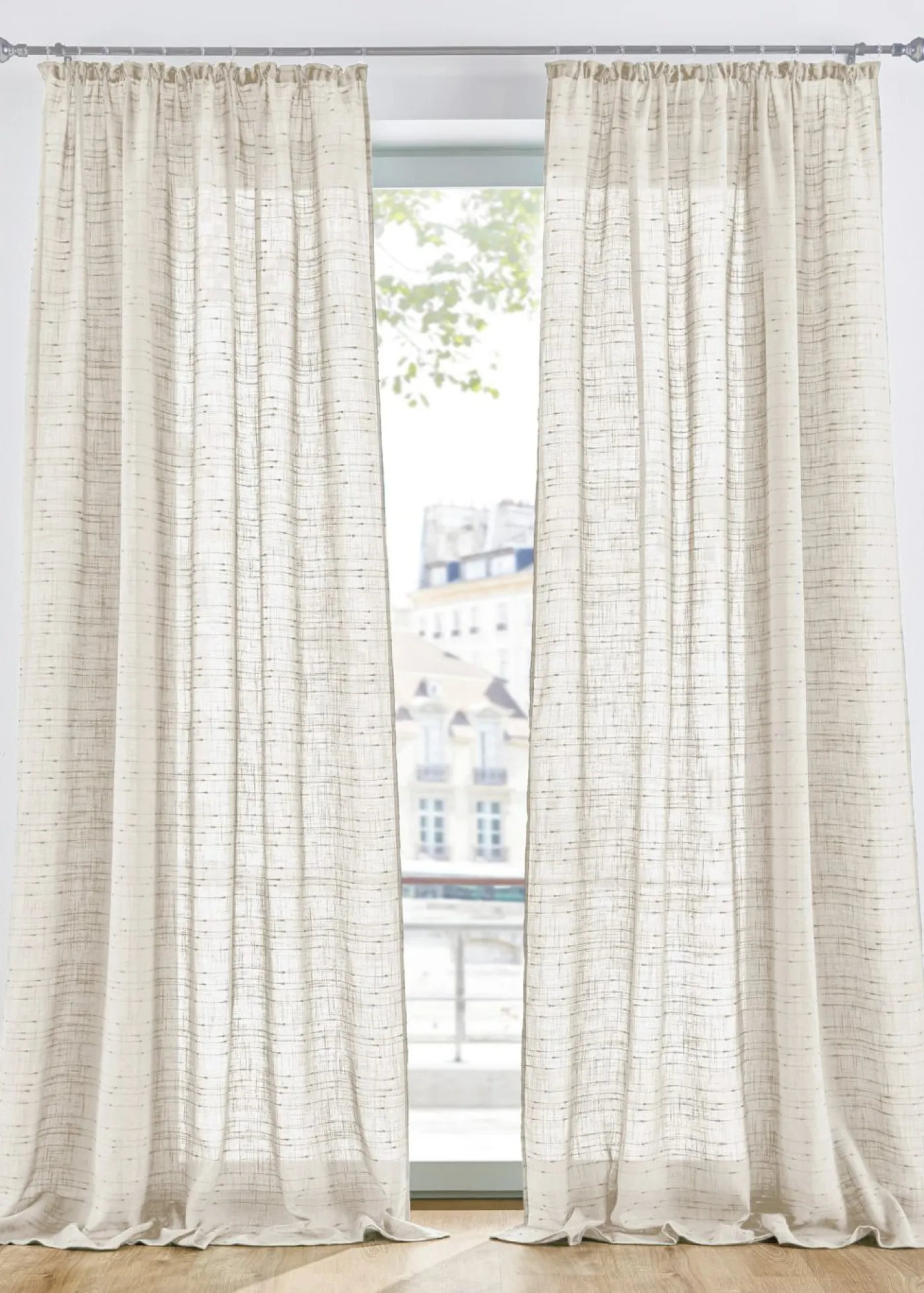 bonprix bonprix Muebles De Comedor·Cortinas Y Estores|Muebles De Sala De Estar·Cortinas De Salón>Cortina con estructura en varios tamaños (1 unidad) Crudo