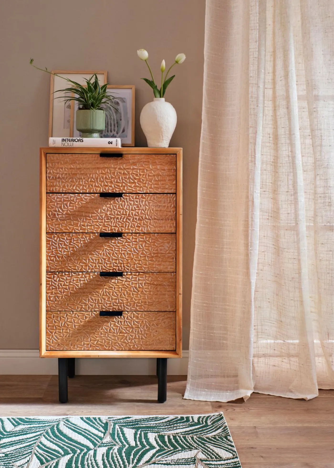 bonprix bonprix Muebles De Comedor·Cortinas Y Estores|Muebles De Sala De Estar·Cortinas De Salón>Cortina con estructura en varios tamaños (1 unidad) Crudo