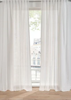 bonprix bonprix Muebles De Sala De Estar·Cortinas De Salón|Cortinas Para Dormitorio>Cortina con estructura, también disponible en largo extra (1 unidad) Blanco