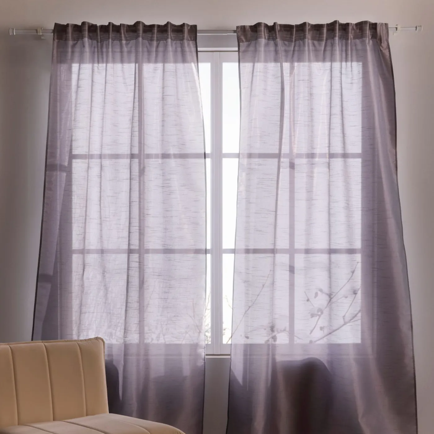 bonprix bonprix Cortina con ligero efecto brillante, también en tamaño extralargo (1 unidad)