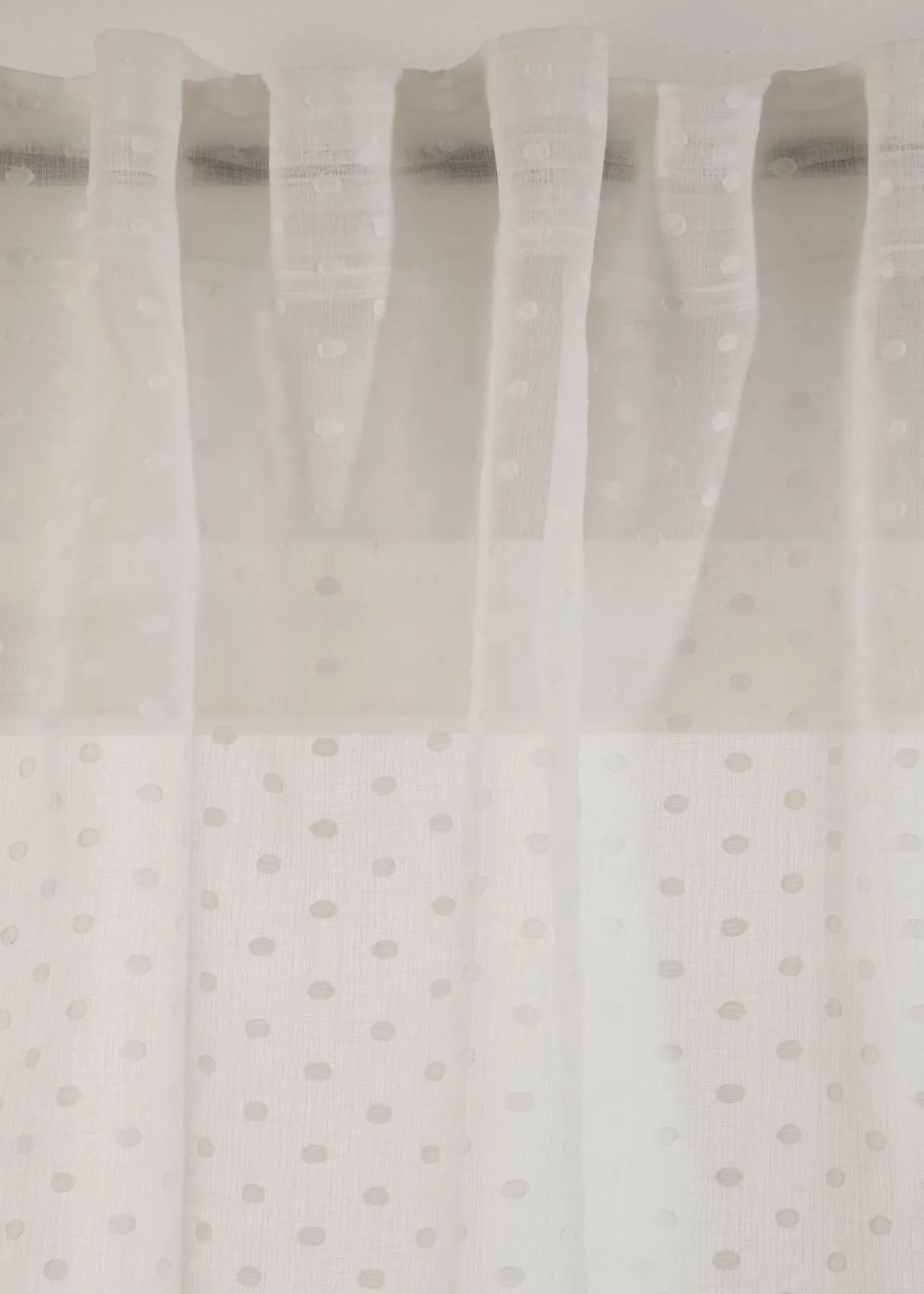 bonprix bonprix Muebles De Sala De Estar·Cortinas De Salón|Todas Las Cortinas>Cortina con lunares de jacquard (1 unidad) blanco topos