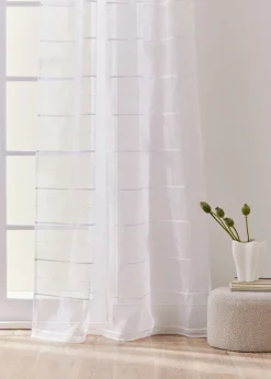 bonprix bonprix Muebles De Comedor·Cortinas Y Estores|Muebles De Sala De Estar·Cortinas De Salón>Cortina con rayas 3D (1 unidad) blanco con rayas